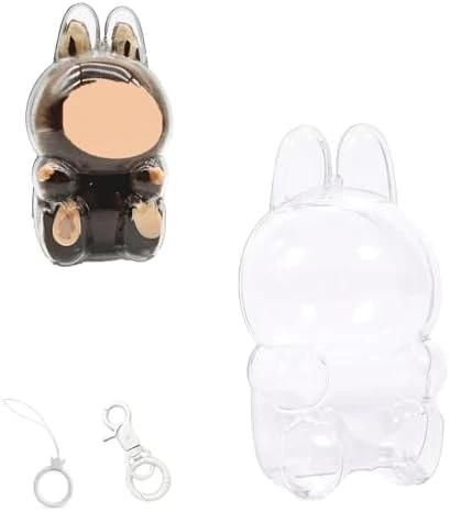 Cases For Blind Box Doll, 1 PC Standing & 1 PC Sitting Protective Cases Covers Acrylic Clear Protectors For Blind Box Doll With Keychains (Doll Not Included, 1 PC Standing & 1 PC Sitting) 5 Cases For Blind Box Doll, 1 PC Standing & 1 PC Sitting Protective Cases Covers Acrylic Clear Protectors For Blind Box Doll With Keychains (Doll Not Included, 1 PC Standing & 1 PC Sitting) - Image 5