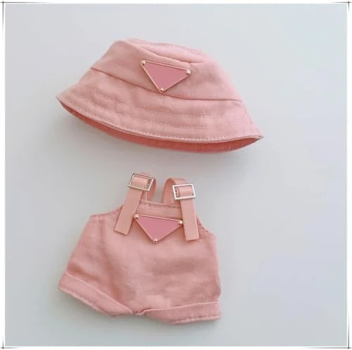 17cm Clothes Set(NO Doll), Hat & Overalls Set For 17cm Accessories Suit, Cute Clothes For Dress Up Unique Style (Black1) 4 17cm Clothes Set(NO Doll), Hat & Overalls Set For 17cm Accessories Suit, Cute Clothes For Dress Up Unique Style (Black1) - Image 4