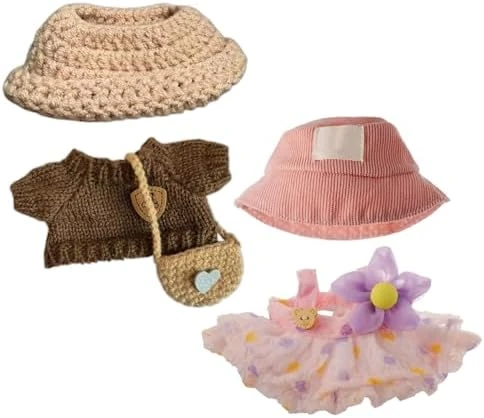 17cm Doll Clothes Set(NO Doll),Outfit Set With Hat & Overalls Of Clothes Designer,Cute Clothes For Dress Up Unique Style(Black) 10 17cm Doll Clothes Set(NO Doll),Outfit Set With Hat & Overalls Of Clothes Designer,Cute Clothes For Dress Up Unique Style(Black) - Image 10