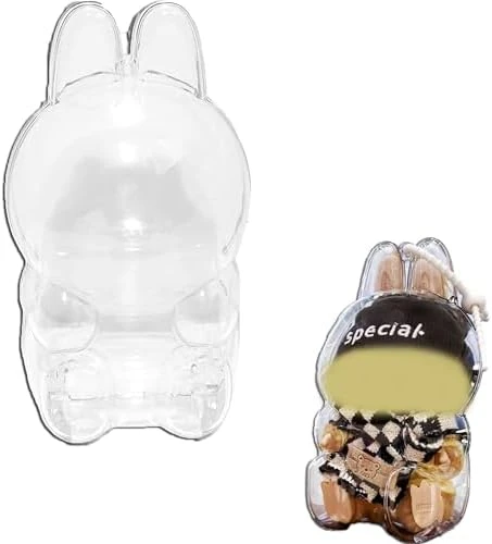 Protective Case Cover For LABUBU Cola Stand, Clear Acrylic Display Box Hard Case Accessories With Silicone Strap For The Monsters LABUBU Cola Series Surprise Shake - Cola Stand (Cola Stand) 10 Protective Case Cover For LABUBU Cola Stand, Clear Acrylic Display Box Hard Case Accessories With Silicone Strap For The Monsters LABUBU Cola Series Surprise Shake - Cola Stand (Cola Stand) - Image 10