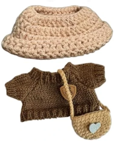 17cm Doll Clothes Set(NO Doll),Outfit Set With Hat & Overalls Of Clothes Designer,Cute Clothes For Dress Up Unique Style(Black) 8 17cm Doll Clothes Set(NO Doll),Outfit Set With Hat & Overalls Of Clothes Designer,Cute Clothes For Dress Up Unique Style(Black) - Image 8