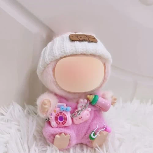 Doll Clothes, 3-Piece Cute Style Set For 5.91"-6.69" Dolls, Premium Doll Outfit With Accessories, Pink Romper + White Hat + Small Camera, NO Doll 4 Doll Clothes, 3-Piece Cute Style Set For 5.91"-6.69" Dolls, Premium Doll Outfit With Accessories, Pink Romper + White Hat + Small Camera, NO Doll - Image 4