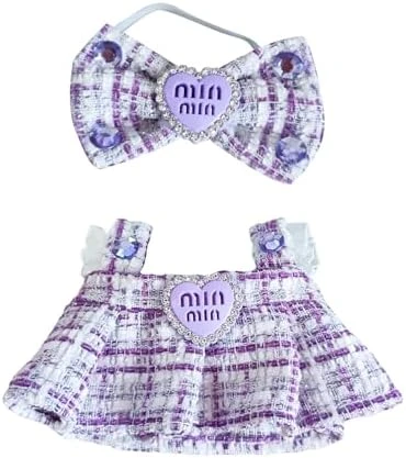 Doll Outfit Set For 17cm Dolls, 2 Piece Clothes Set For Doll, Premium Fashion Dresses For Dolls Accessories Suit (NO Doll) (Purple) 9 Doll Outfit Set For 17cm Dolls, 2 Piece Clothes Set For Doll, Premium Fashion Dresses For Dolls Accessories Suit (NO Doll) (Purple) - Image 9