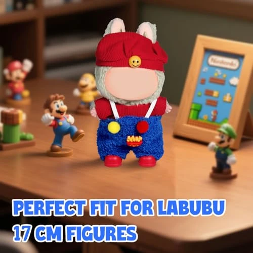 AICase For Labubu Clothes/for Labubu Outfits,Clothes Set For 17cm Lububu Doll,3 Piece Set Hat Clothing For LA BUBU, Boys And Girls Stylish Adorable Dolls Clothes Accessories (No Doll)_10 1 AICase For Labubu Clothes/for Labubu Outfits,Clothes Set For 17cm Lububu Doll,3 Piece Set Hat Clothing For LA BUBU, Boys And Girls Stylish Adorable Dolls Clothes Accessories (No Doll)_10