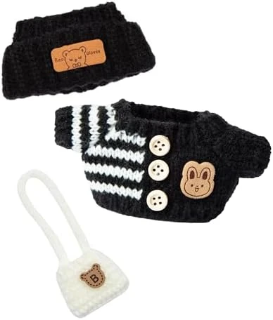 17cm Doll Clothes - Kawaii Chic Style Set For 17cm Dolls, Cute Doll Outfit With Accessories - Colorful T-Shirt + Star Light Blue Romper + Heart Shaped Pink Hat (NO Doll) 12 17cm Doll Clothes - Kawaii Chic Style Set For 17cm Dolls, Cute Doll Outfit With Accessories - Colorful T-Shirt + Star Light Blue Romper + Heart Shaped Pink Hat (NO Doll) - Image 12