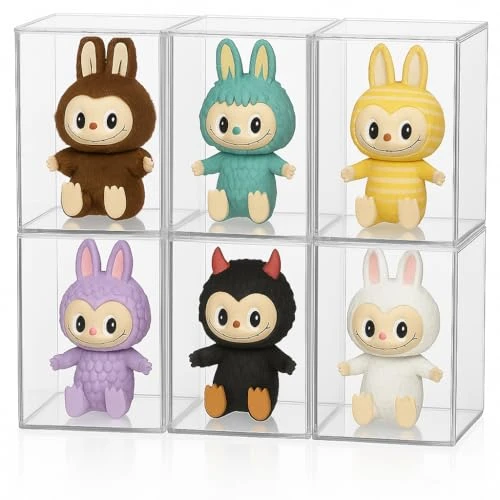 Premium Magnetic Protective Hard Case For Labubu® Dolls And Keychains – 6.7"x5"x4" Clear Acrylic Stackable Display Box W/ Beveled Lid For The Monsters Lababu – Dust/Moisture Resistant Accessories (6) 1 Premium Magnetic Protective Hard Case For Labubu® Dolls And Keychains – 6.7"x5"x4" Clear Acrylic Stackable Display Box W/ Beveled Lid For The Monsters Lababu – Dust/Moisture Resistant Accessories (6)