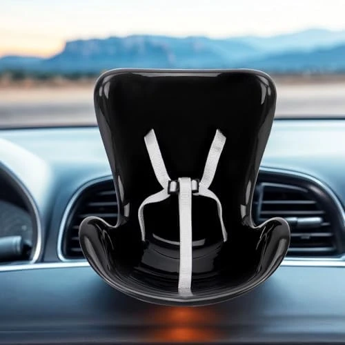 Doll Car Seat Compatible With Labubu, Vent Clip For 10-17cm Blind Box Toys, Secure Doll Seat With Adjustable Safety Strap & Airflow-Friendly Design, Car Decor (Doll Not Included)(Black) 7 Doll Car Seat Compatible With Labubu, Vent Clip For 10-17cm Blind Box Toys, Secure Doll Seat With Adjustable Safety Strap & Airflow-Friendly Design, Car Decor (Doll Not Included)(Black) - Image 7