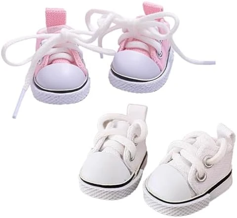 Mini Doll Shoes, 1 Pair Cute Lace Up Canvas Sneakers Compatible For 17cm/15cm Doll Shoes Toy Outfit Accessories(Black) 14 Mini Doll Shoes, 1 Pair Cute Lace Up Canvas Sneakers Compatible For 17cm/15cm Doll Shoes Toy Outfit Accessories(Black) - Image 14
