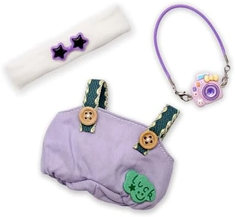 Doll Outfit Set For 17cm Dolls, 2 Piece Clothes Set For Doll, Premium Fashion Dresses For Dolls Accessories Suit (NO Doll) (Purple) 10 Doll Outfit Set For 17cm Dolls, 2 Piece Clothes Set For Doll, Premium Fashion Dresses For Dolls Accessories Suit (NO Doll) (Purple) - Image 10