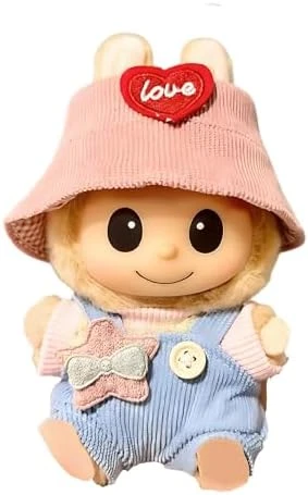 Clothes For 17cm Doll,Cute Outfit Set With Hat & Accessories For 17cm Dolls,Soft Cotton Clothing (No Doll) (Green) 6 Clothes For 17cm Doll,Cute Outfit Set With Hat & Accessories For 17cm Dolls,Soft Cotton Clothing (No Doll) (Green) - Image 6