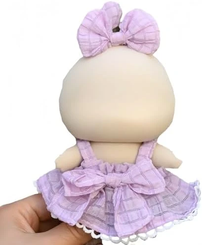 Doll Clothes Compatible With Labubu Fashion Doll Dress And Bow Made For La Bubu ,Dress Up Skirt Accessories (Blue) 5 Doll Clothes Compatible With Labubu Fashion Doll Dress And Bow Made For La Bubu ,Dress Up Skirt Accessories (Blue) - Image 5