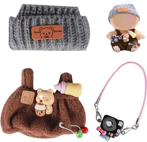 Doll Clothes, 3-Piece Cute Style Set For 5.91"-6.69" Dolls, Premium Doll Outfit With Accessories, Pink Romper + White Hat + Small Camera, NO Doll 5 Doll Clothes, 3-Piece Cute Style Set For 5.91"-6.69" Dolls, Premium Doll Outfit With Accessories, Pink Romper + White Hat + Small Camera, NO Doll - Image 5