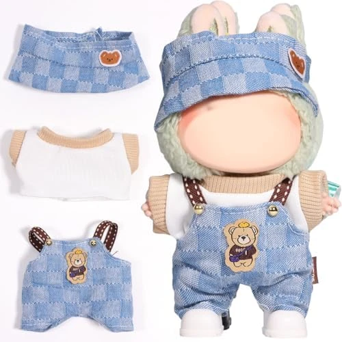 AICase For Labubu Clothes/for Labubu Outfits,Clothes Set For 17cm Lububu Doll,3 Piece Set Hat Clothing For LA BUBU, Boys And Girls Stylish Adorable Dolls Clothes Accessories (No Doll)_10 9 AICase For Labubu Clothes/for Labubu Outfits,Clothes Set For 17cm Lububu Doll,3 Piece Set Hat Clothing For LA BUBU, Boys And Girls Stylish Adorable Dolls Clothes Accessories (No Doll)_10 - Image 9