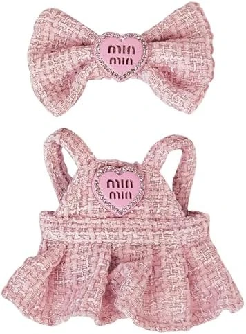 Doll Clothes – Classic Checkered Chic Set For 17cm Doll, Featuring A White And Black Checked Dress, Bow Headpiece, And Stylish Black Mini Bag – Doll Not Included 4 Doll Clothes – Classic Checkered Chic Set For 17cm Doll, Featuring A White And Black Checked Dress, Bow Headpiece, And Stylish Black Mini Bag – Doll Not Included - Image 4