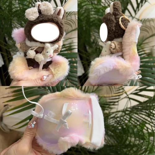 La-bubu Car Seat With Soft Furry Cushion For 10-17cm Dolls, La-bubu Accessories, Car Air Vent Decor, Includes Seat Leg For Desktop Display 4 La-bubu Car Seat With Soft Furry Cushion For 10-17cm Dolls, La-bubu Accessories, Car Air Vent Decor, Includes Seat Leg For Desktop Display - Image 4