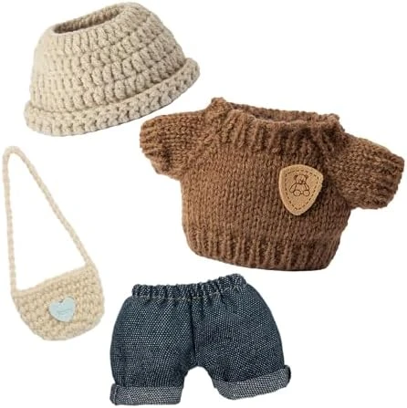 17cm Doll Clothes - Kawaii Chic Style Set For 17cm Dolls, Cute Doll Outfit With Accessories - Colorful T-Shirt + Star Light Blue Romper + Heart Shaped Pink Hat (NO Doll) 8 17cm Doll Clothes - Kawaii Chic Style Set For 17cm Dolls, Cute Doll Outfit With Accessories - Colorful T-Shirt + Star Light Blue Romper + Heart Shaped Pink Hat (NO Doll) - Image 8