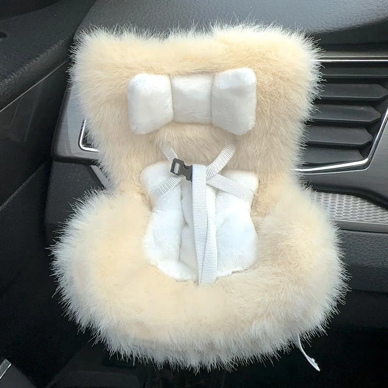 La-bubu Car Seat With Soft Furry Cushion For 10-17cm Dolls, La-bubu Accessories, Car Air Vent Decor, Includes Seat Leg For Desktop Display 1 La-bubu Car Seat With Soft Furry Cushion For 10-17cm Dolls, La-bubu Accessories, Car Air Vent Decor, Includes Seat Leg For Desktop Display