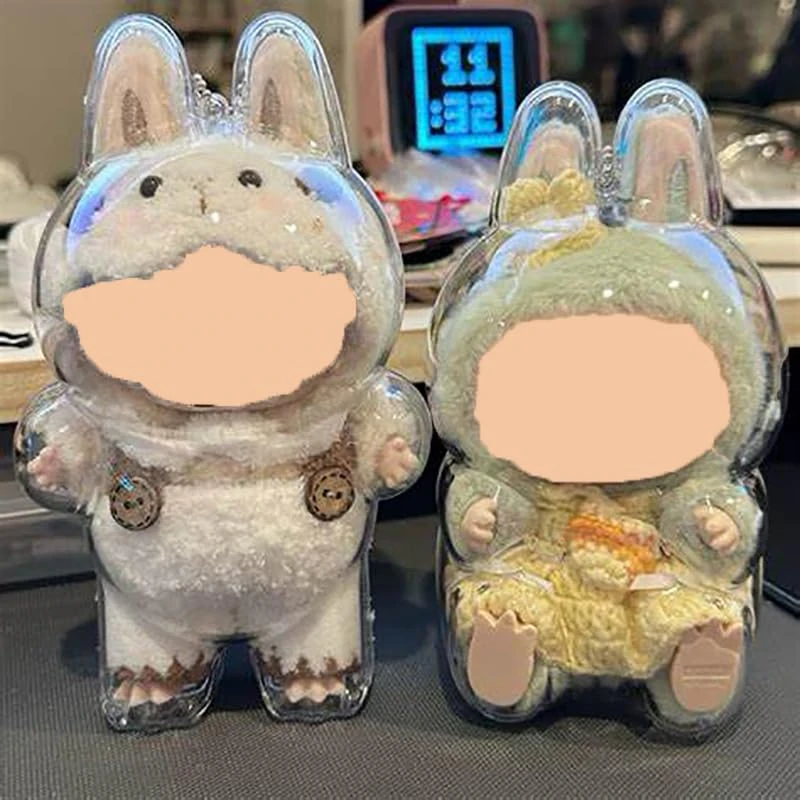 Cases For Blind Box Doll, 1 PC Standing & 1 PC Sitting Protective Cases Covers Acrylic Clear Protectors For Blind Box Doll With Keychains (Doll Not Included, 1 PC Standing & 1 PC Sitting) 2 Cases For Blind Box Doll, 1 PC Standing & 1 PC Sitting Protective Cases Covers Acrylic Clear Protectors For Blind Box Doll With Keychains (Doll Not Included, 1 PC Standing & 1 PC Sitting) - Image 2