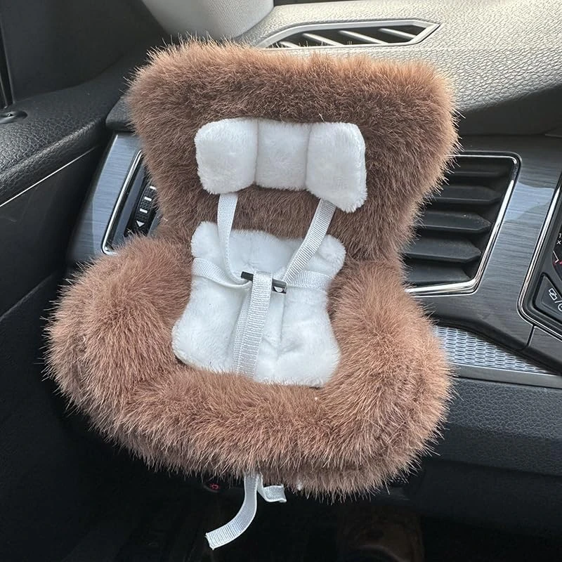 La-bubu Car Seat With Soft Furry Cushion For 10-17cm Dolls, La-bubu Accessories, Car Air Vent Decor, Includes Seat Leg For Desktop Display 10 La-bubu Car Seat With Soft Furry Cushion For 10-17cm Dolls, La-bubu Accessories, Car Air Vent Decor, Includes Seat Leg For Desktop Display - Image 10